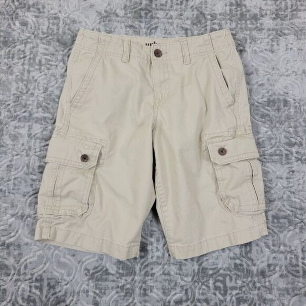 Urban Pipeline Cargo Shorts Mens 30 Beige 12"  Longer Length Outdoor Hiking